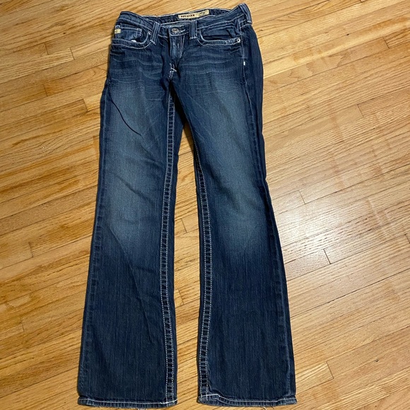 Big Star Sz 26R Remy Low Rise Bootcut Contrast Stitch Jeans - Picture 1 of 13